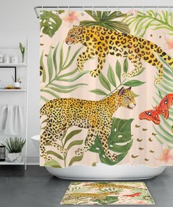 Jungle Animal Shower Curtain for Playful Bathroom Decor