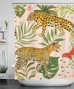 Jungle Animal Shower Curtain for Playful Bathroom Decor