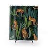 Jungle Animals Art Print Exotic Animal Design Shower Curtain for a Tropical Look