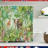 Jungle Animals Waterproof Bathroom Cloth Shower Curtain with Wildlife Design