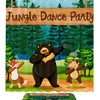 Jungle Dance Party Bear Skunk Fox Waterproof Shower Curtain for a Fun Kids Bathroom