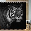 Jungle Forest Flame Deer Shower Curtain With 3D Art Nature Print For Bathroom Decor