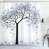 Jungle Forest Wood Tree in Snow Shower Curtain Set 