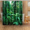 Jungle Leaves: Fabric Shower Curtain for Tropical Bathroom Decor