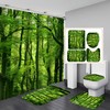 Jungle Leaves Shower Curtain For Tropical Bathroom Decor