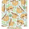 Jungle Leaves Sloth Vintage Bathroom Shower Curtain 