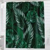 Jungle Leaves Tropical Shower Curtain Fabric for Bathrooms