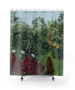 Jungle Monkey Print Shower Curtain for a Unique Bathroom