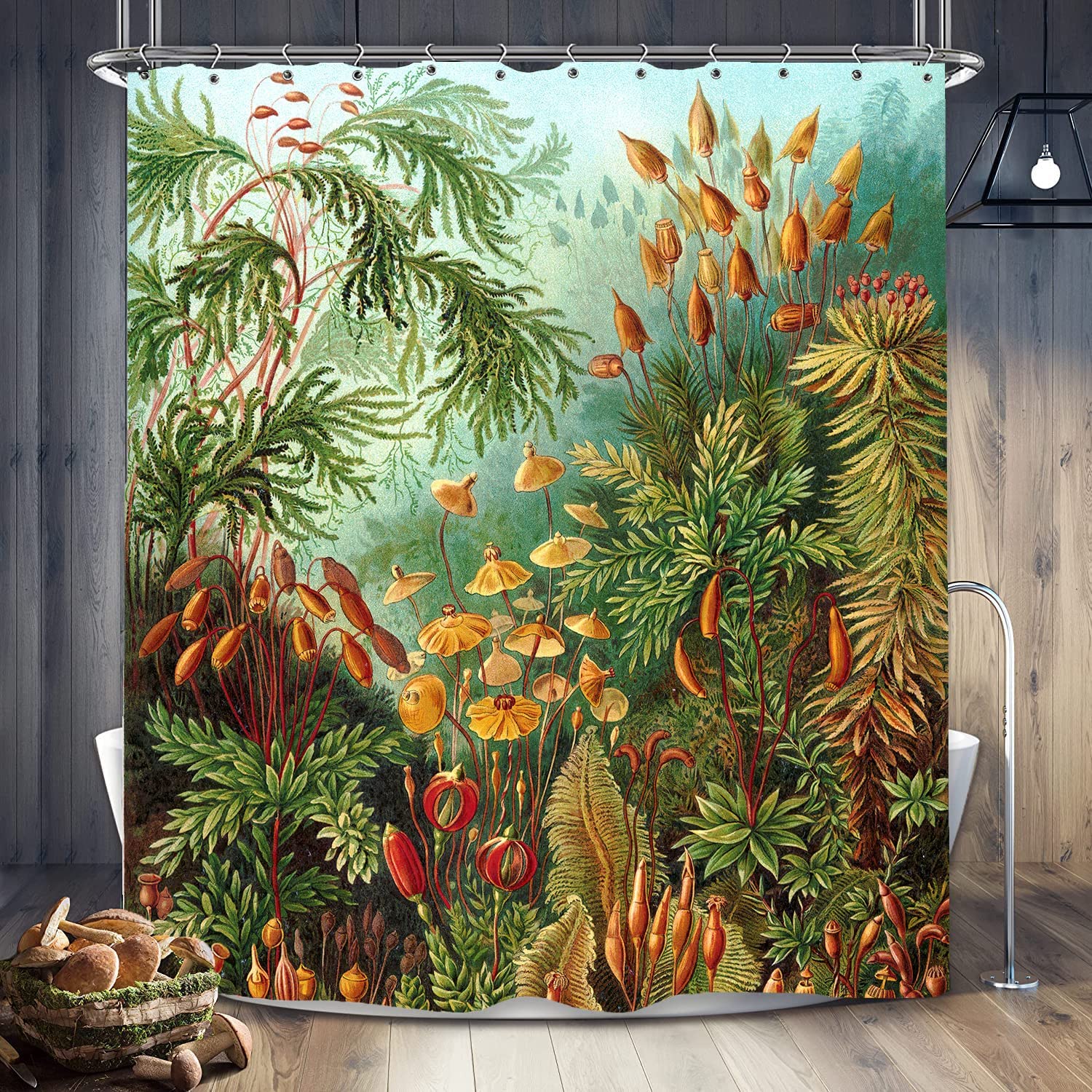 Jungle Mushroom Shower Curtain For A Fun Bathroom