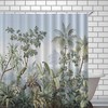 Jungle Oasis: Shower Curtain with Tropical Print for Exotic Bathroom Decor