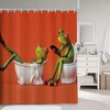 Jungle Plant Tropical Palm Leaves Geometric Background Shower Curtain, Fabric Waterproof Bath Curtain for Nature Lover