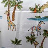 Jungle Shower Curtain with Matching Animal Hooks- Waterproof and Novelty Bathroom Decor Accessory 