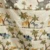 Jungle Shower Curtain with Monkeys, Lions, Elephants, and Zebras Printed- Waterproof and Kid-friendly Bathroom Accessory