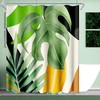 Jungle Shower Curtain with Palm Leaf Print for a Modern Bathroom