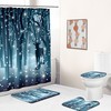 Jungle Snowflake Deer Print Shower Curtain, Rustic Animal-Inspired Bathroom Decor