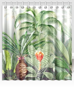 Jungle Theme Cheetah Print Shower Curtain for Exotic Bathroom Decor 