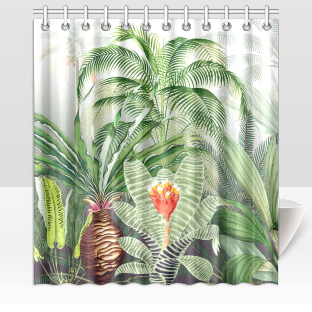 Jungle Theme Cheetah Print Shower Curtain for Exotic Bathroom Decor