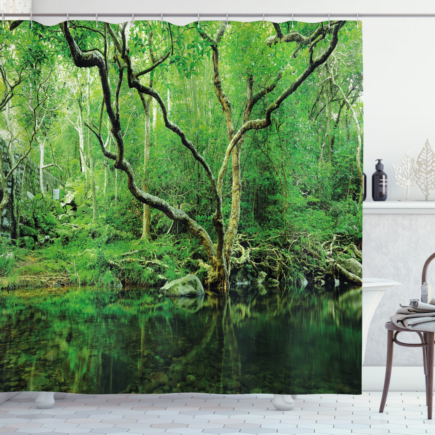 Jungle Theme Shower Curtain: Bring The Wild Beauty Of The Jungle Into Your Bathroom
