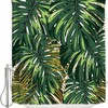Jungle Tropical Palm Leaves Waterproof Shower Curtain For Bathroom