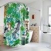 Jungle Waterfall Print Shower Curtain with AI Art Design for Nature Lovers