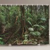 Jungle-Themed 3D Shower Curtain: Waterproof Fabric Bathroom Decorr