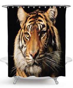 Jungle-themed Tiger Shower Curtain for Your Bathroom