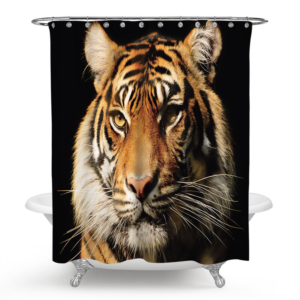 Jungle-themed Tiger Shower Curtain for Your Bathroom