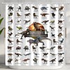 Jurassic Dino World Park Shower Curtain - Funny Kids Bathroom Decor