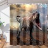 Jurassic Fantasy Dragon Print Shower Curtain Bathroom Decor Waterproof 