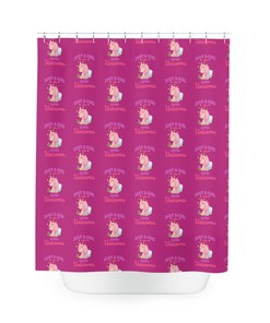 Just A Girl Who Loves Unicorns Shower Curtain, Fun Bathroom Decor for Kids and Teenagers