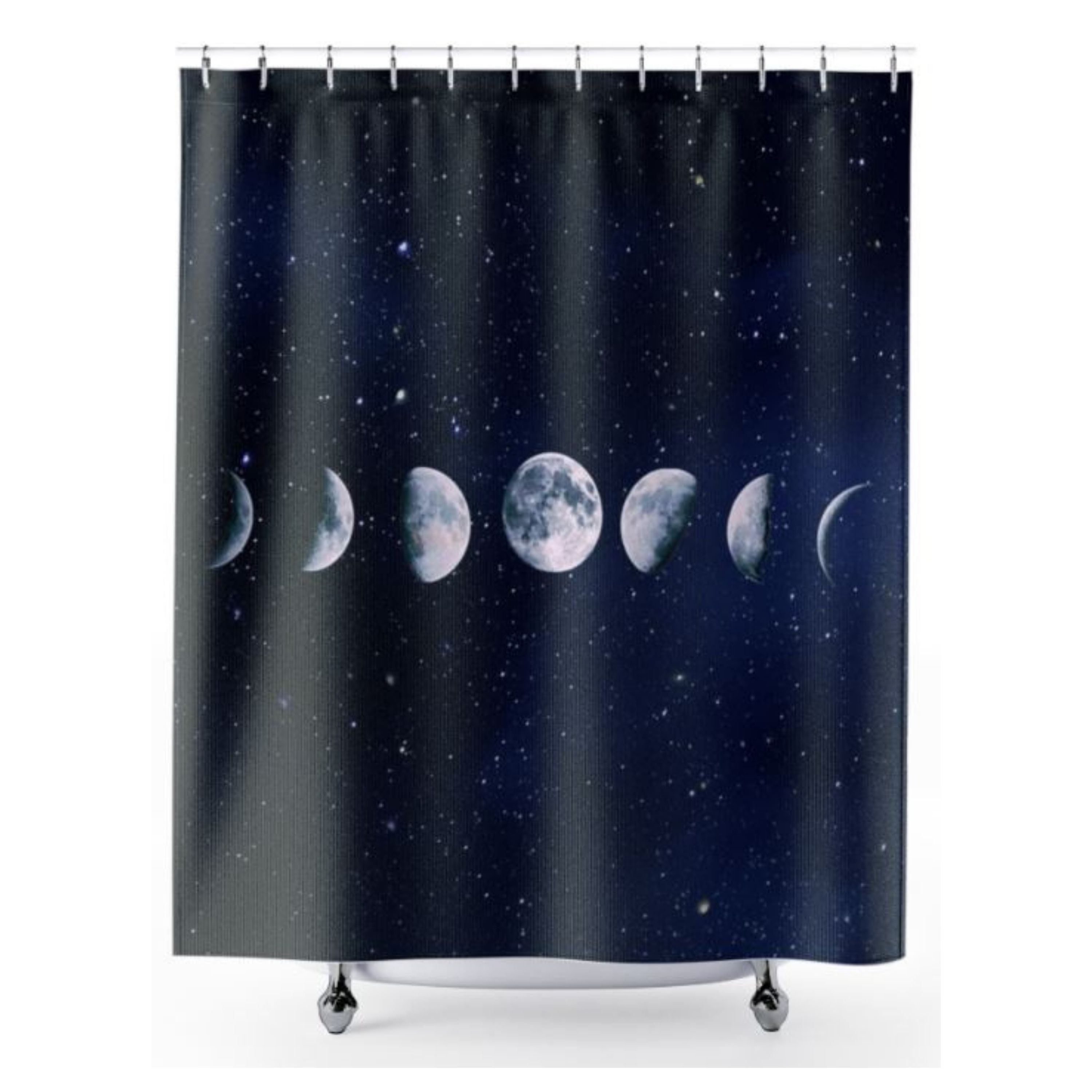 Just a Phase: Moon Phases Shower Curtain for Whimsical Bathroom Decor