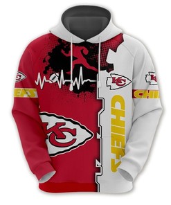 Kansas City Chiefs All Over Print 3D Zip Hoodie - Custom All Over Print Hoodie