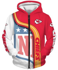 Kansas City Chiefs Pullover Zip Hoodie 3D Nfl For Fans - 3D Hoodies For Men Graphic