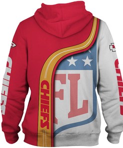 Kansas City Chiefs Pullover Zip Hoodie 3D Nfl For Fans - 3D Hoodies For Men Graphic