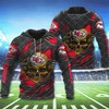 Kansas City Chiefs Skull 3D Hoodie - Great Gift For Fans