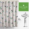 Kate Spade Willow Court Taupe Gray Floal Fabric Shower Curtain for Chic Bathroom 
