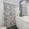 Kawaii Chibi Mermaids Shower Curtain, Fun Bathroom Decor with Cute Anime and Marine Design
