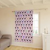 Kawaii Gamer Girl Window Curtain - Retro Gaming Club Pattern In Pink Pastel