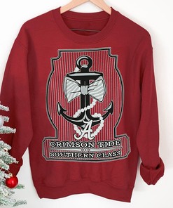Keep It Classy With Alabama Crimson Tide Southern Class Anchor Pearls Long Sleeves T Shirt