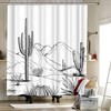 Keep It Simple with Western Shower Curtain for Black and White Bathroom Decor