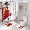 Keep Your Secrets Safe With Heart Key Waterproof Bathroom Curtain.