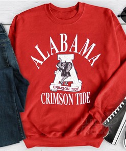 Keep it Classic with NCAA (Jerzees) - Alabama Crimson Tide Crew Neck Sweatshirt from 1990s
