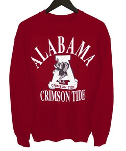 Keep it Classic with NCAA (Jerzees) - Alabama Crimson Tide Crew Neck Sweatshirt from 1990s