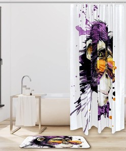 Keep it Simple and Chic with White Monkey Waterproof Shower Curtain