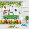 Kid'S Bathroom Shower Curtain With Easter Eggs & Butterfly - Playful Animal Bathroom Decor