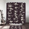 Kids Alphabet Dinosaurs Names Printed Shower Curtain for Toddler and Kid's Bathroom Decor 