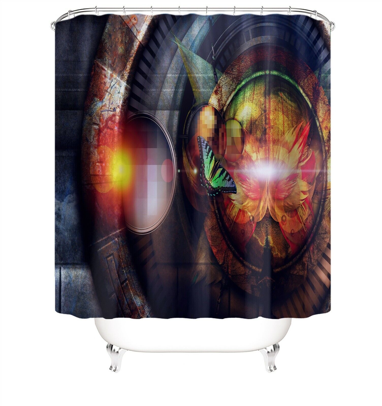 Kids Bathroom Shower Curtain - Cute Butterfly Design For A Child'S Bathroom - Image 2