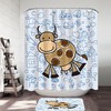 Kids Drawing Cow Shower Curtain For A Cute And Whimsical Bathroom