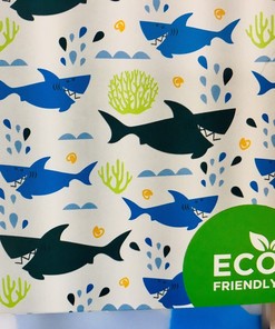 Kids' Friendly Blue Sharks Peva Shower Curtain - A Fun And Playful Addition To Your Bathroom