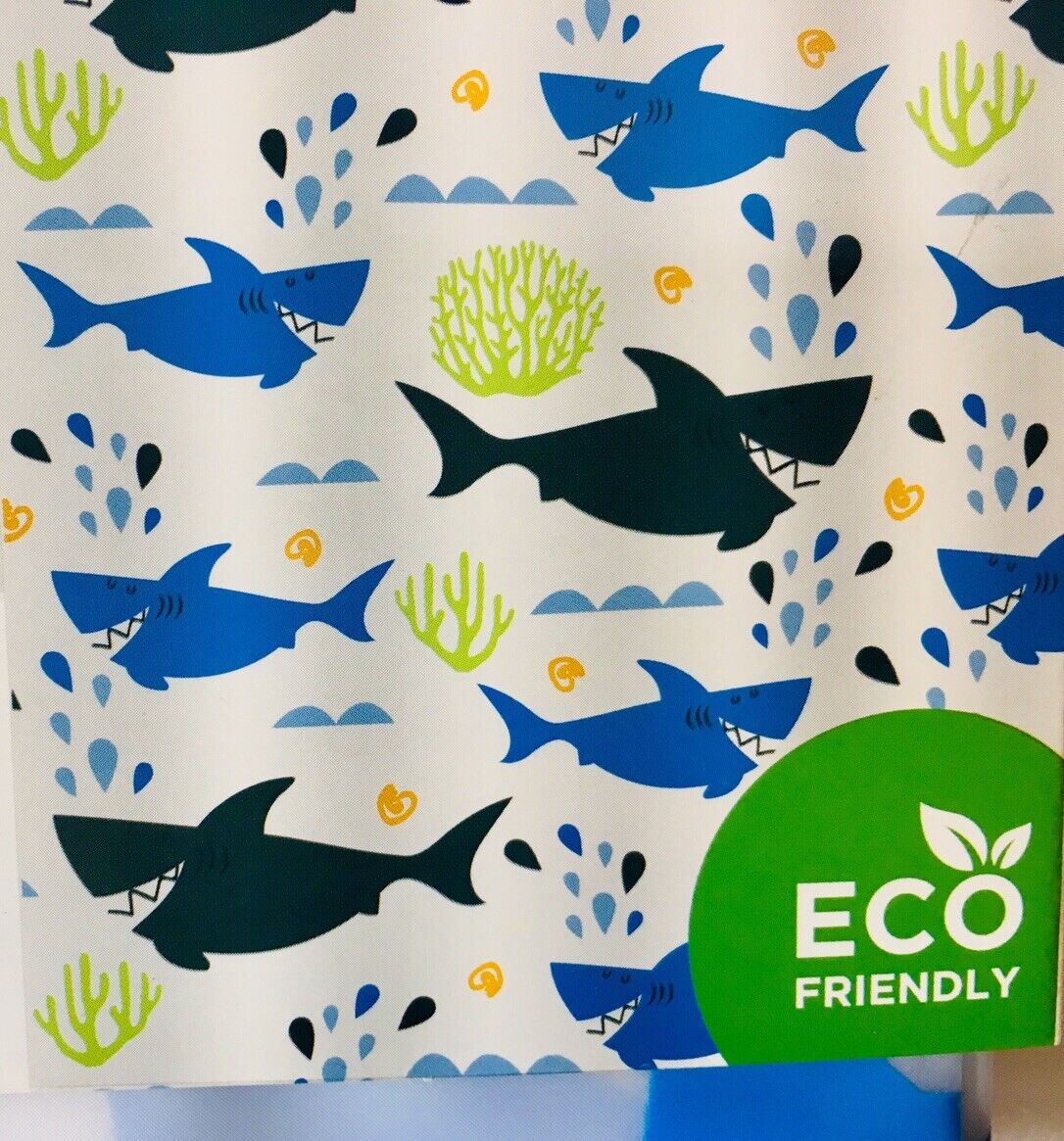 Kids' Friendly Blue Sharks Peva Shower Curtain - A Fun And Playful Addition To Your Bathroom